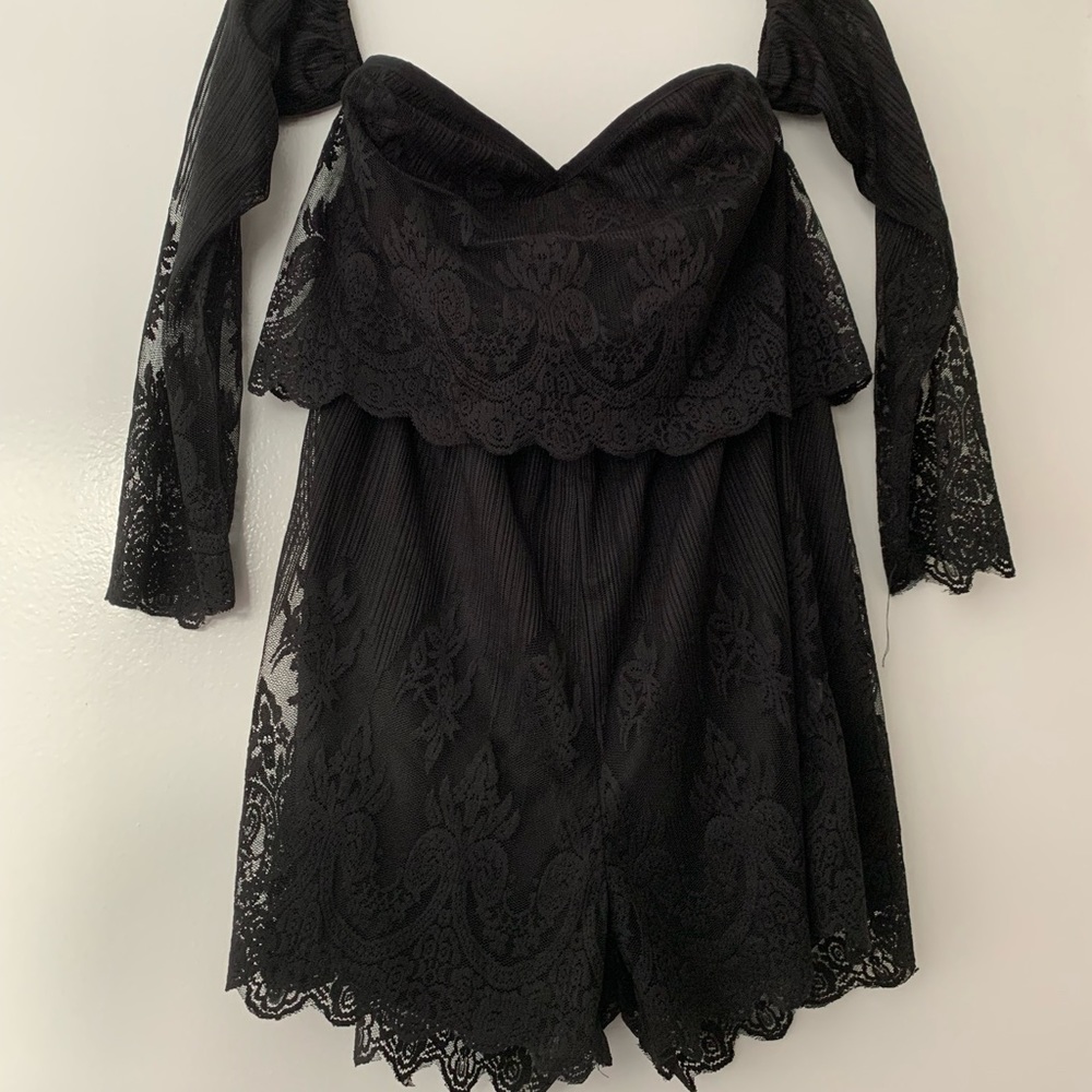 Missguided Black Lace Romper